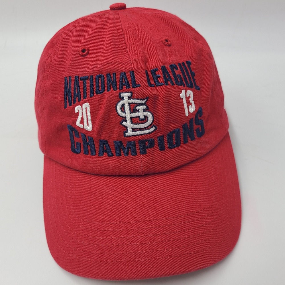 St Louis Cardinals Hat Strapback 47 Brand Clean Up Red MLB 2013 League Champions